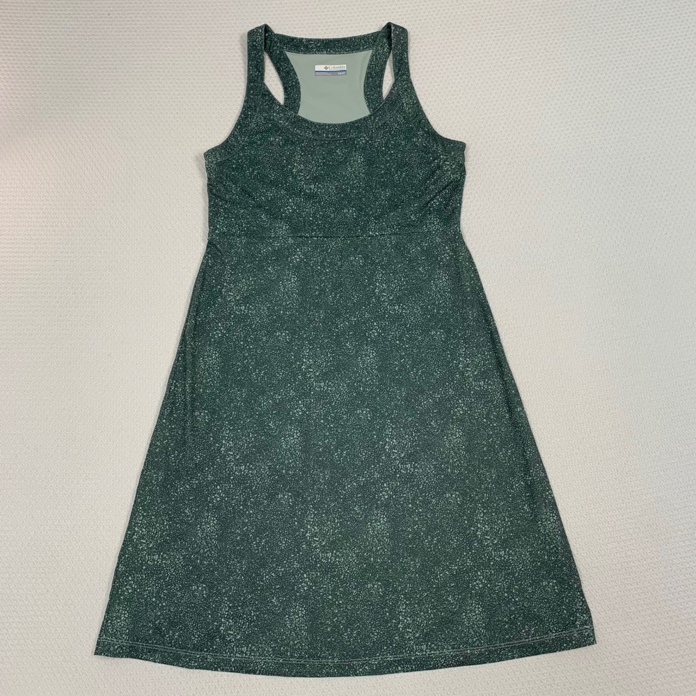 Columbia Womens XS Green Speckled Racerback Active Dress Sun Cold Bay PFG XK0033